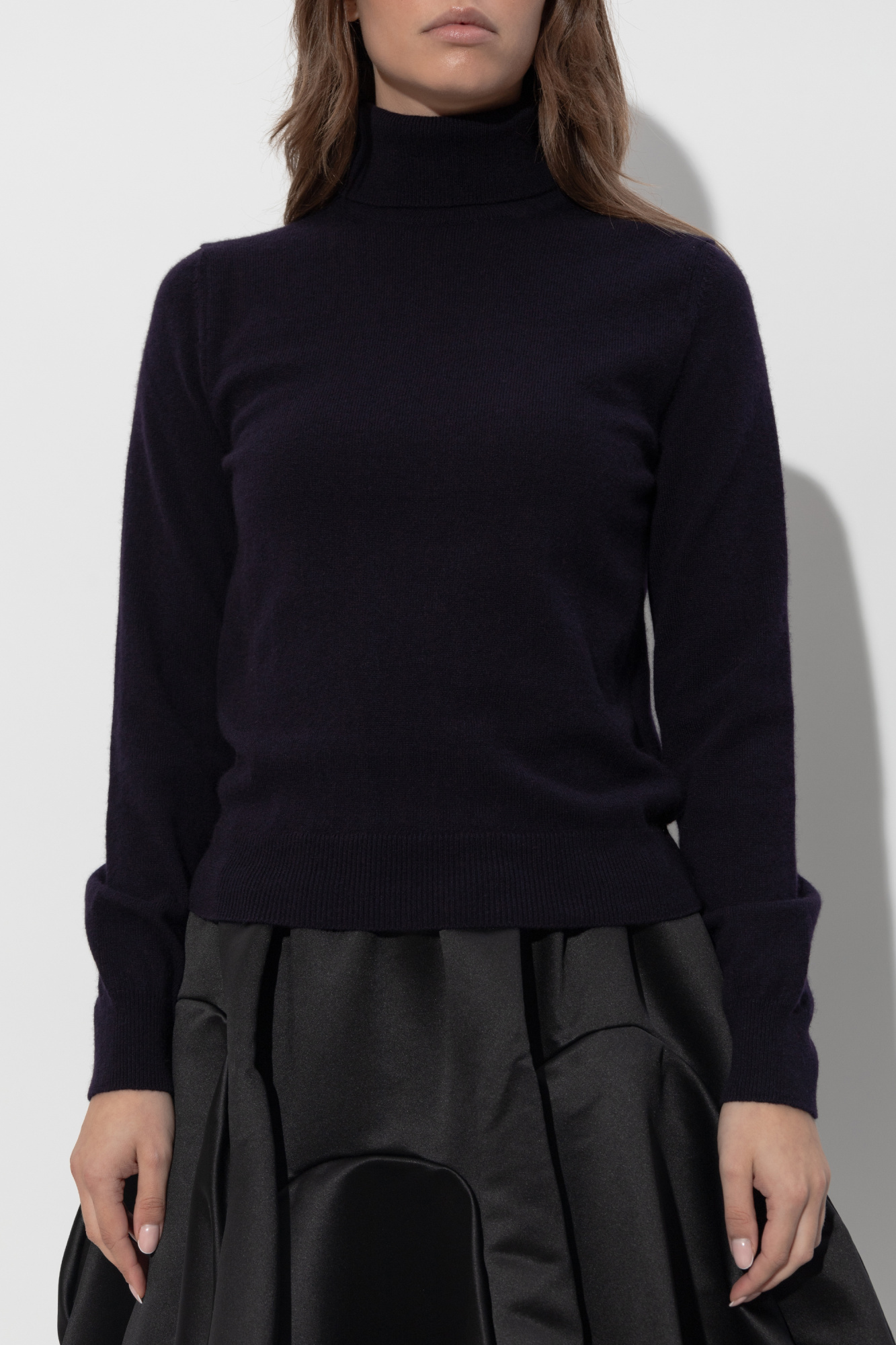 CDG by Comme des Garcons Cashmere Turtleneck Bonpoint integrated sweater dress SchaferandweinerShops Women s Clothing